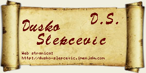 Duško Slepčević vizit kartica